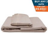 Men's Fancy Un-Stitched Suiting Fabric - Beige, Men, Unstitched Fabric, Chase Value, Chase Value