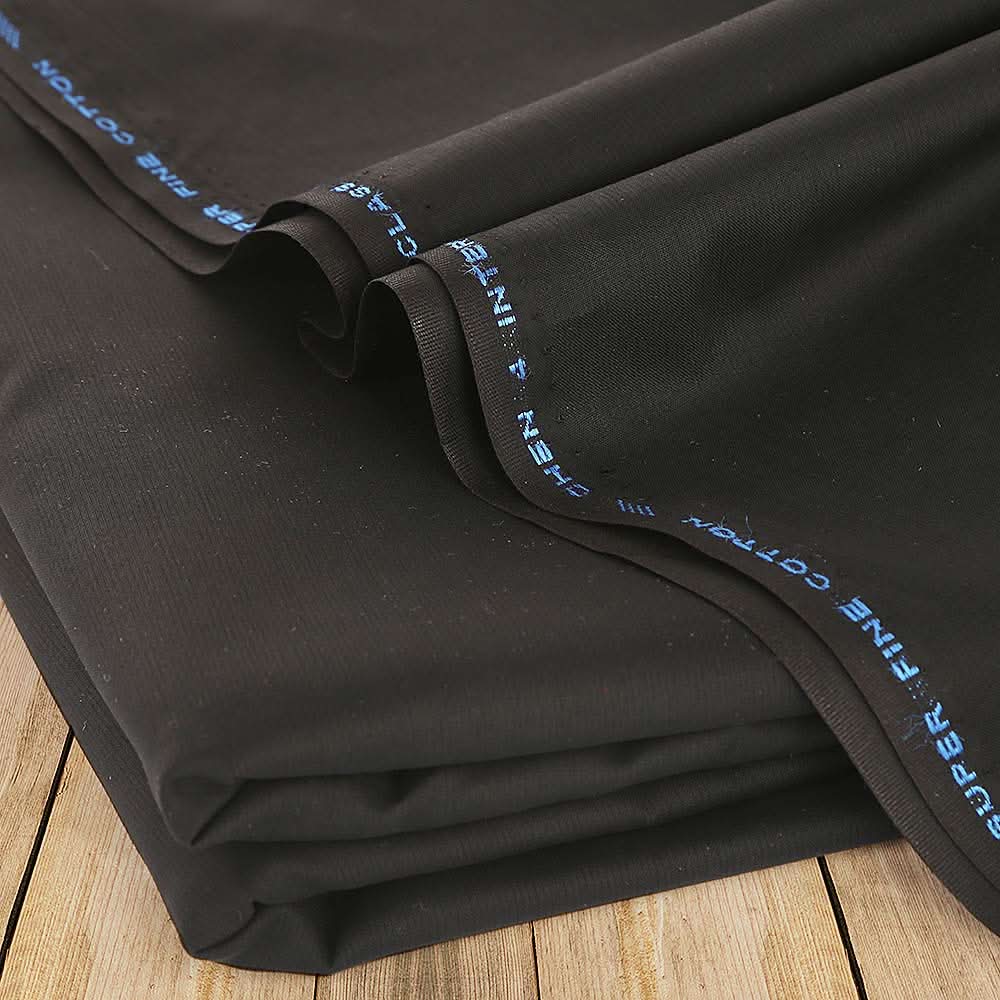 Men's Super Fine Cotton Unstitched Suit - Black, Men, Unstitched Fabric, Chase Value, Chase Value