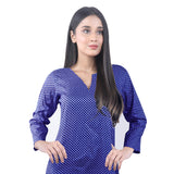 Karizma Chahat Printed Lawn 1 Pcs Un-Stitched Kurti - Blue, Women, Unstitched Kurti, United Textiles, Chase Value