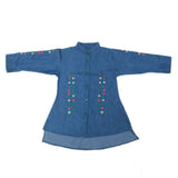 Girls Embroidered Denim Shirt - Blue, Kids, Tops, Chase Value, Chase Value
