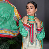 Sahil Printed Cotton 3 Pcs Un-Stitched Suit Vol 1 - 1B, Women, 3Pcs Shalwar Suit, ZS Textiles, Chase Value
