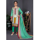 Sahil Printed Cotton 3 Pcs Un-Stitched Suit Vol 1 - 1B, Women, 3Pcs Shalwar Suit, ZS Textiles, Chase Value