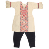 Girls Embroidered 2 Piece Suit - Fawn, Kids, Girls Sets And Suits, Chase Value, Chase Value