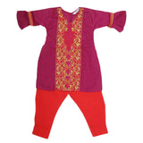 Girls Embroidered 2 Piece Suit - Purple, Kids, Girls Sets And Suits, Chase Value, Chase Value
