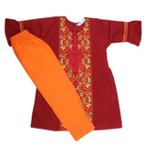 Girls Embroidered 2 Piece Suit - Maroon, Kids, Girls Sets And Suits, Chase Value, Chase Value