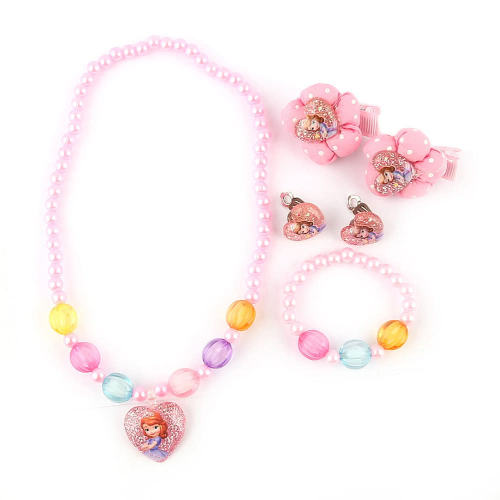 Girls Mala Gift Set - Pink, Kids, Jewellery Sets, Chase Value, Chase Value