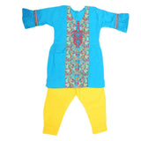 Girls Embroidered 2 Piece Suit - Blue, Kids, Girls Sets And Suits, Chase Value, Chase Value