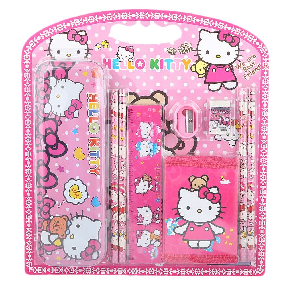 Hello Kitty Stationery Set 6 Pcs - Pink, Kids, Pencil Boxes And Stationery Sets, Chase Value, Chase Value