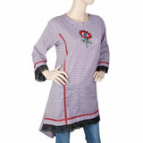 Women's Embroidered Kurti - Pupple, Women, Ready Kurtis, Chase Value, Chase Value