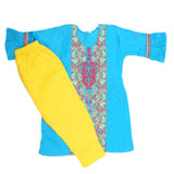 Girls Embroidered 2 Piece Suit - Blue, Kids, Girls Sets And Suits, Chase Value, Chase Value