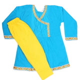Girls Embroidered 2 Piece Suit - Blue, Kids, Girls Sets And Suits, Chase Value, Chase Value