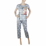 Women's 2 Piece Night Suit - Grey, Women, Night Suit, Chase Value, Chase Value