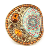 Women's Fancy Stone Ring - Golden - Mustard - test-store-for-chase-value