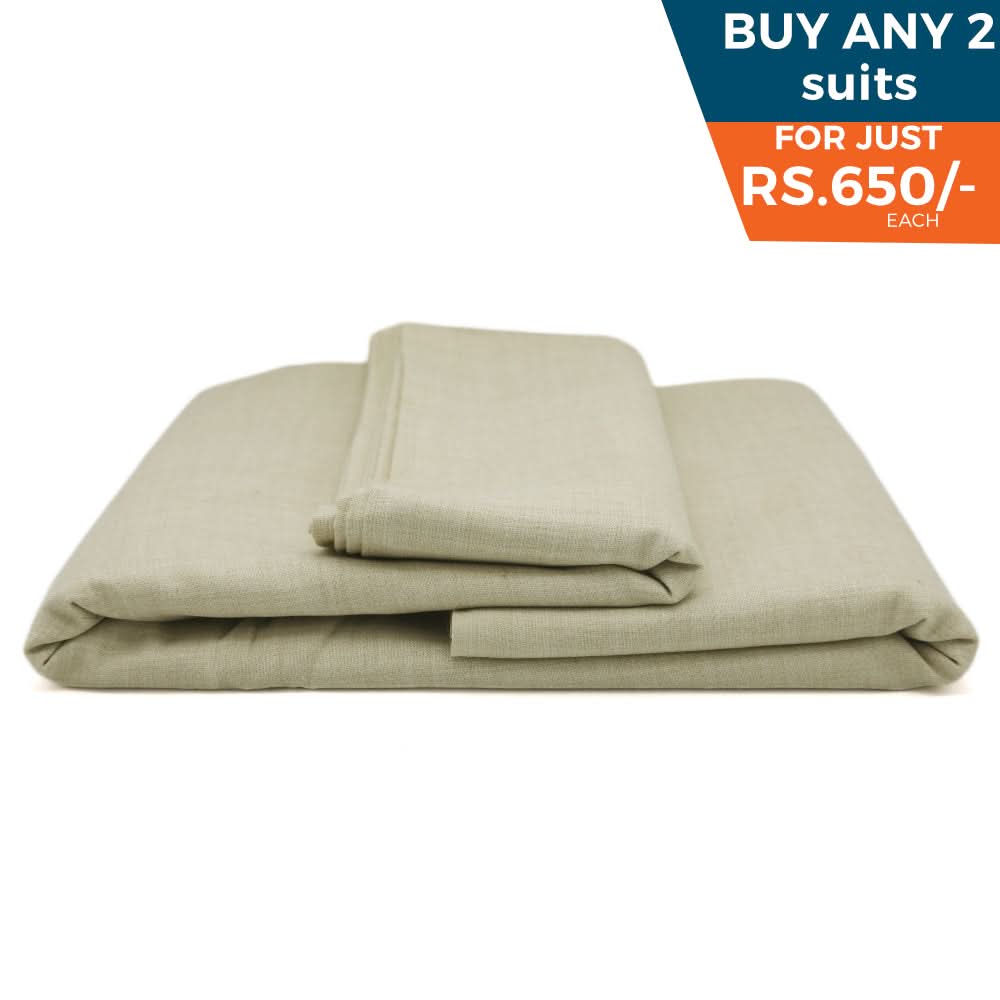 Men's Fancy Un-Stitched Suiting Fabric - Cream, Men, Unstitched Fabric, Chase Value, Chase Value