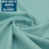 Men's Japani Boski Unstitched Suit - Cyan, Men, Unstitched Fabric, Chase Value, Chase Value