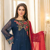 Noor Jahan Bareeze Chikan Kari 3 Pcs Un-Stitched Suit - 1, Women, 3Pcs Shalwar Suit, Noor Jahan, Chase Value