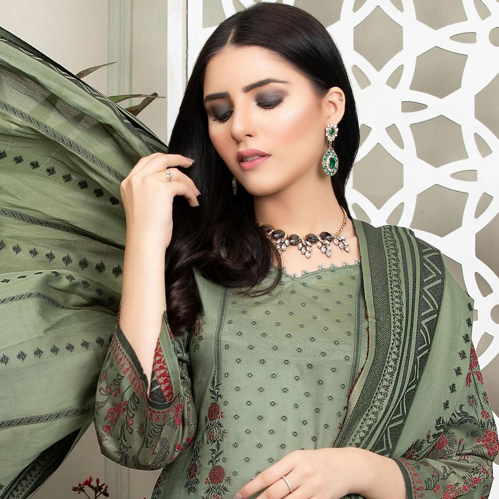 Ruhi Jacquard Banarsi 3 Pcs Un-Stitched Suit - 2, Women, 3Pcs Shalwar Suit, Rana Arts, Chase Value