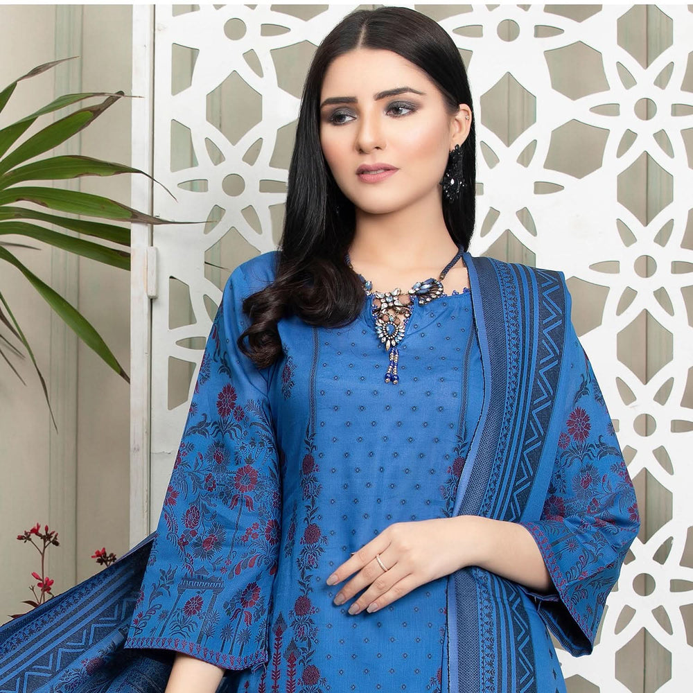 Ruhi Jacquard Banarsi 3 Pcs Un-Stitched Suit - 8, Women, 3Pcs Shalwar Suit, Rana Arts, Chase Value
