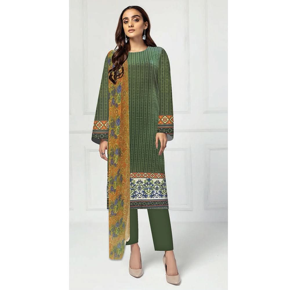 Noor Jahan Anmol Printed Lawn 2 Pcs Un-Stitched Suit - 4-B, Women, 2Pcs Shalwar Suit, Rana Arts, Chase Value