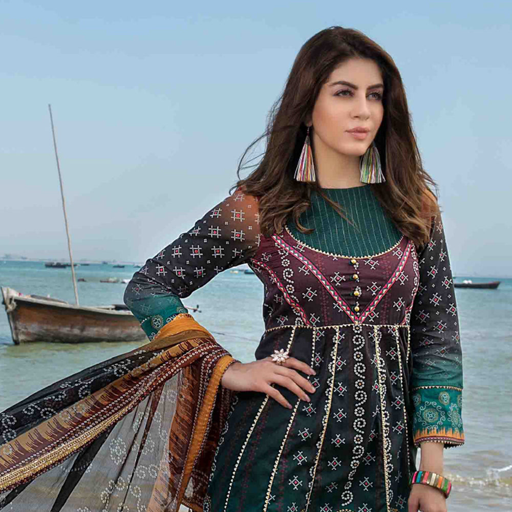 RAYS OF THE SUN Chundri Lawn 3 Pcs Un-Stitched Suit - 1276, Women, 3Pcs Shalwar Suit, Tawakkal Fabrics, Chase Value