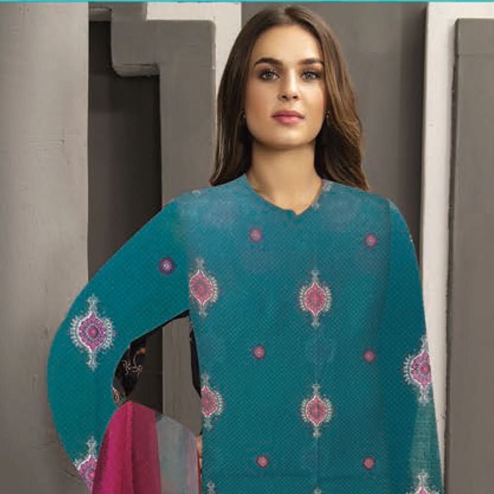 Noor Jahan Anmol Printed Lawn 2 Pcs Un-Stitched Suit - 1-B, Women, 2Pcs Shalwar Suit, Rana Arts, Chase Value