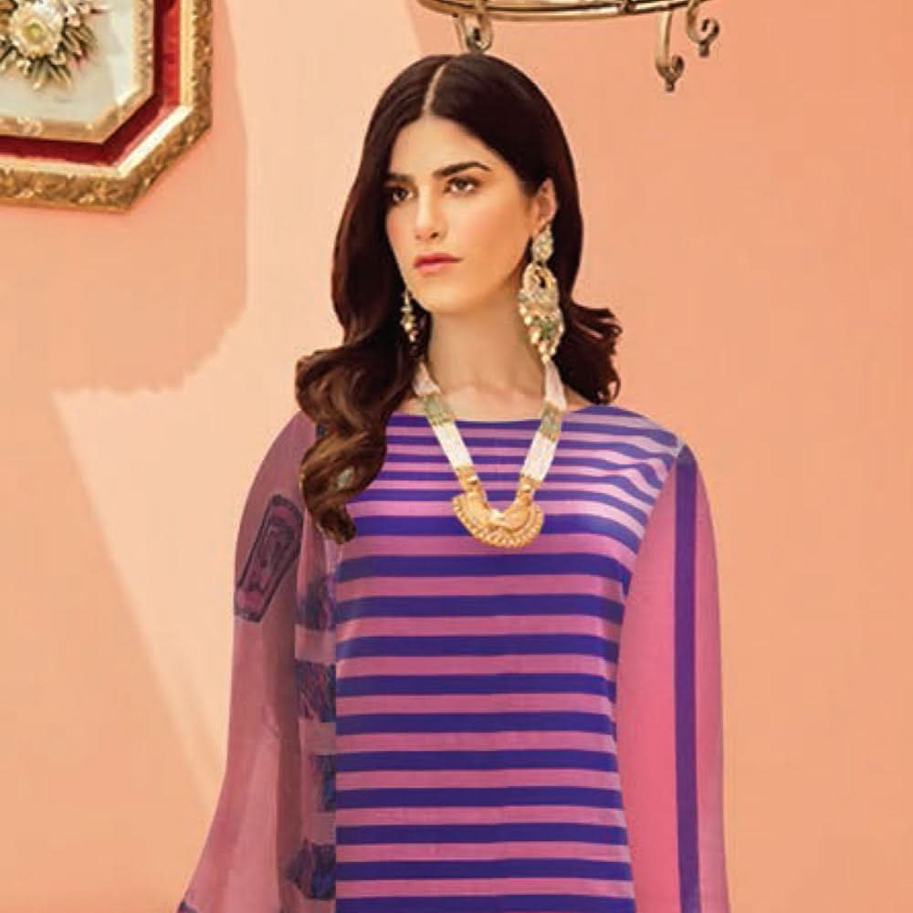 Noor Jahan Anmol Printed Lawn 2 Pcs Un-Stitched Suit - 2-B, Women, 2Pcs Shalwar Suit, Rana Arts, Chase Value