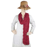 Women's Korkore Chiffon Dupatta - Dark Pink, Women, Dupatta, Chase Value, Chase Value