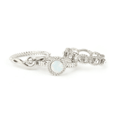 Women's Fancy Stone Ring - Silver - test-store-for-chase-value