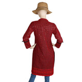 Women's Fancy Chikan Kurti - Red, Women, Ready Kurtis, Chase Value, Chase Value