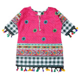 Girls Lawn Printed Kurti - Dark Pink, Kids, Girls Kurti, Chase Value, Chase Value