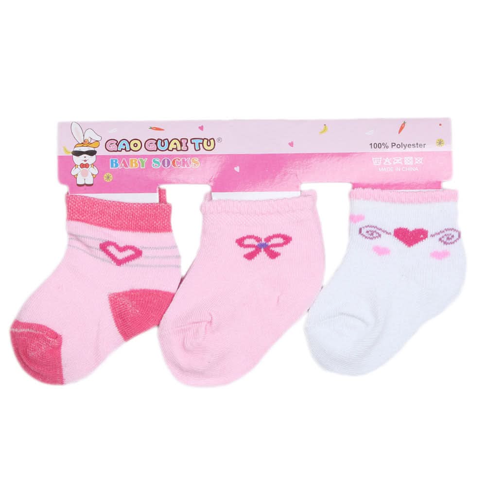 Kids Socks Pack Of 3 - Multi, Kids, Girls Socks, Chase Value, Chase Value