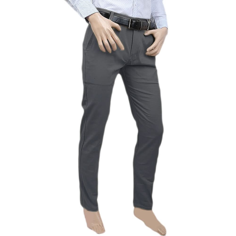 Men's Cotton Chino Pant - Dark Grey, Men, Casual Pants And Jeans, Chase Value, Chase Value