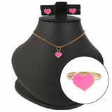 Girls Locket Set - Dark Pink, Kids, Jewellery Sets, Chase Value, Chase Value
