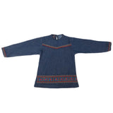 Girls Embroidered Denim Shirt - Dark Blue, Kids, Tops, Chase Value, Chase Value