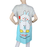 Women's Night Long T Shirt - Light Grey, Women, Night Suit, Chase Value, Chase Value
