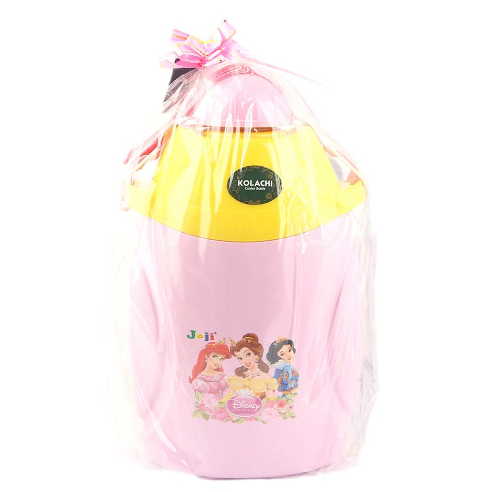 School Water Bottle With Lunch Box Yellow & Pink- 1100 ML - test-store-for-chase-value