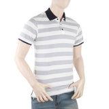 Men's Yarn Dyed Half Sleeves Polo T-Shirt - Grey, Men, T-Shirts And Polos, Chase Value, Chase Value