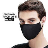 Face Mask Pack of 5 - Multi, Men, Face Mask, Beauty & Personal Care, Health & Hygiene, Chase Value, Chase Value