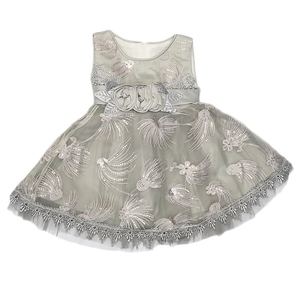 Girls Fancy Frock Grey, Kids, Girls Frocks, Chase Value, Chase Value