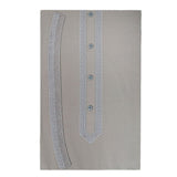 Men's Mashriq Embroidered Un-Stitched Suit - Grey, Men, Unstitched Fabric, Chase Value, Chase Value