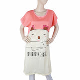 Women's Night Long T Shirt - Dark Pink, Women, Night Suit, Chase Value, Chase Value