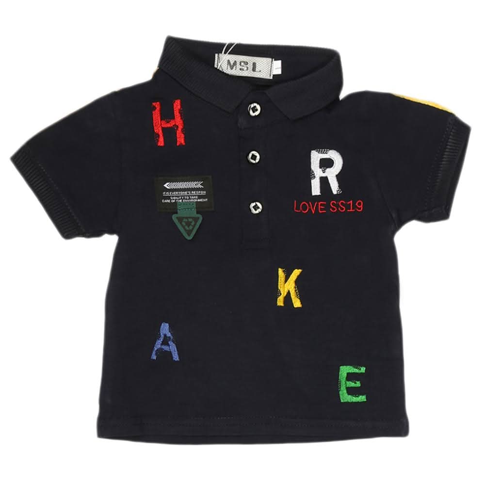 Boys Half Sleeves Polo T-Shirt - Navy Blue, Kids, Boys T-Shirts, Chase Value, Chase Value