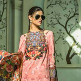 Honey Waqar Luxury Embroidered Lawn 3 Piece Un-Stitched Suit - B2, Women, 3Pcs Shalwar Suit, Regalia Textiles, Chase Value