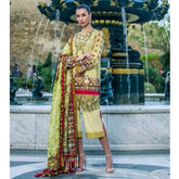 Honey Waqar Luxury Embroidered Lawn 3 Piece Un-Stitched Suit - A9, Women, 3Pcs Shalwar Suit, Regalia Textiles, Chase Value