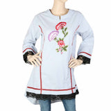 Women's Embroidered Kurti - Light Blue, Women, Ready Kurtis, Chase Value, Chase Value