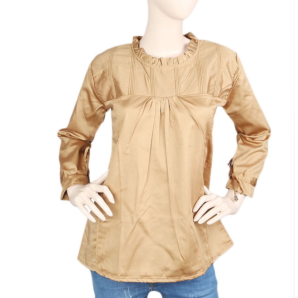 Women's Full Sleeves Western Top - Brown, Women, T-Shirts And Tops, Chase Value, Chase Value