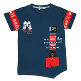 Boys Half Sleeves T-Shirt - Steel Blue, Kids, Boys T-Shirts, Chase Value, Chase Value