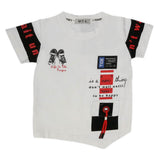 Boys Half Sleeves T-Shirt - White, Kids, Boys T-Shirts, Chase Value, Chase Value