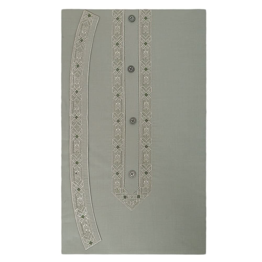 Men's Mashriq Embroidered Un-Stitched Suit - Light-Grey, Men, Unstitched Fabric, Chase Value, Chase Value