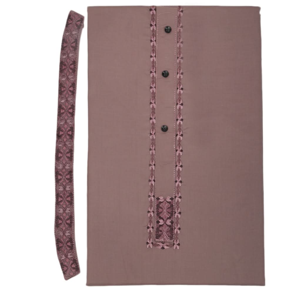 Men's Mashriq Embroidered Un-Stitched Suit - Light Maroon, Men, Unstitched Fabric, Chase Value, Chase Value